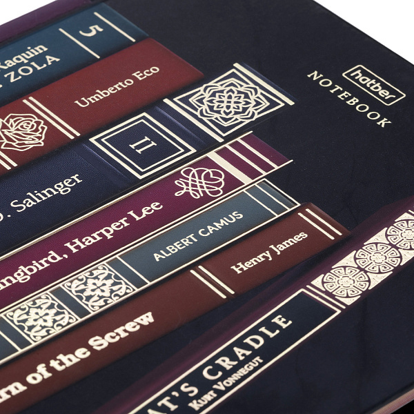 Бизнес-блокнот А5 80 л. кл. тв.переплет "Золотые страницы" 167х216мм 5-цв. блок запечат. форзац мат.ламин. 3D фольга