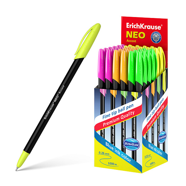 Ручка шариковая ErichKrause® СИНЯЯ Neo® Accent, 
