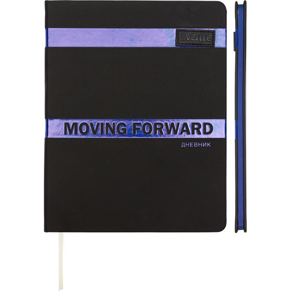 Дневник 1-11 кл. 48 л."deVENTE. Moving Forward. Blue"иск. кожа,шелкография,бумага 80 г/м² синий срез