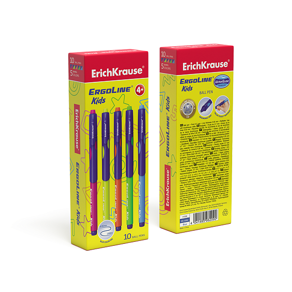 Ручка шариковая  ErichKrause Ultra Glide ErgoLine Kids Ultra Glide Technology, СИНЯЯ
