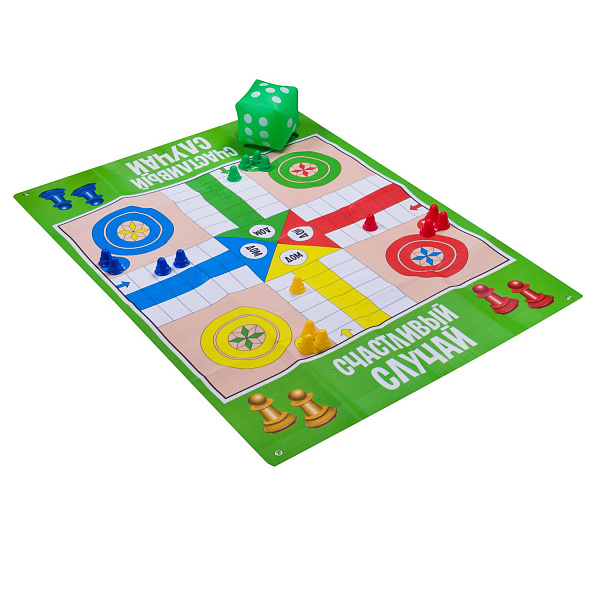 Игра настольная (ходилка) Bondibon «СЧАСТЛИВЫЙ СЛУЧАЙ», серия игр большого размера 130x93x0,15см