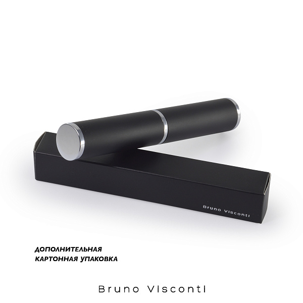 РУЧКА "SAN REMO" В ТУБУСЕ КРУГЛОЙ ФОРМЫ 1,0 ММ, СИНЯЯ  (корпус серый, футляр черный) (10129060/181119/0033219,КИТАЙ)