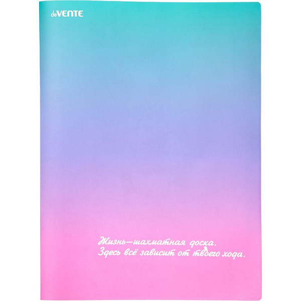 Папка 20ф А4 "deVENTE. Degrade" 400 мкм, фактура "песок" тиснение фольгой, вкладыши 30 мкм, с внутренним карманом 160 мкм, индивидуальная упаковка