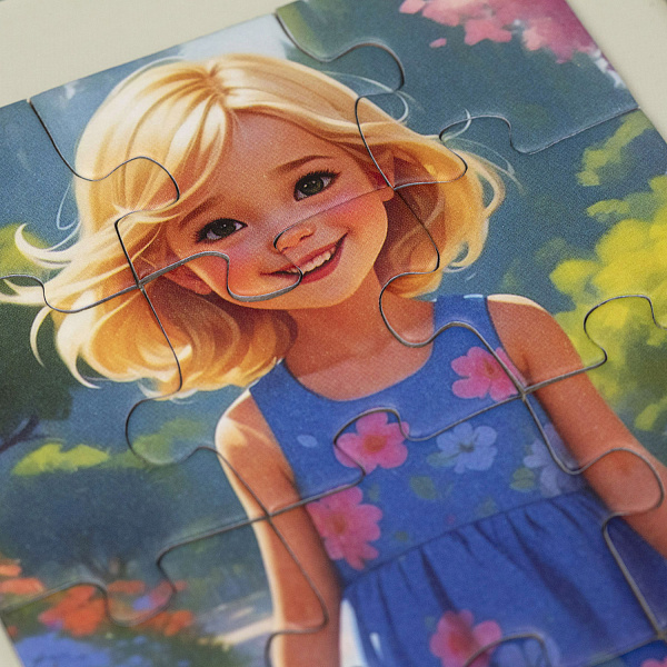 ПАЗЛЫ для детей 38 элементов Настольная Развивающая  А4ф 200х300мм ПАЗЛ в РАМКЕ "2 В 1"-Лето-Зима- для девочек-