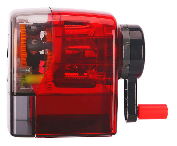 Точилка д/каранд. механическая Deli  1 отв. пластик ассорти/прозрачный