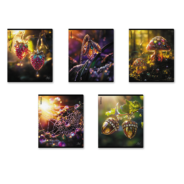 Тетрадь 96 листов в клетку "Glassy", глянцевая ламинация ErichKrause _MIX-PACK