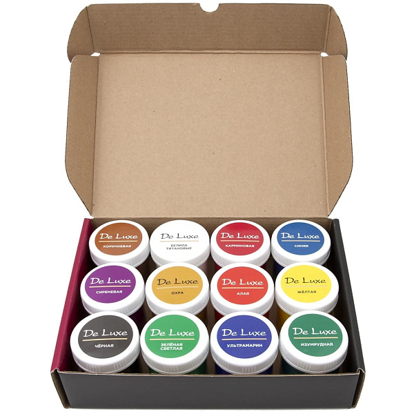 Гуашь художественная "Люкс" 12 цветов 40 мл.