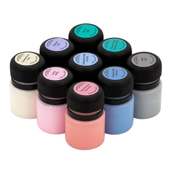 Акрил 9 цв. 20 мл. Декола "Романтик" матовый картон