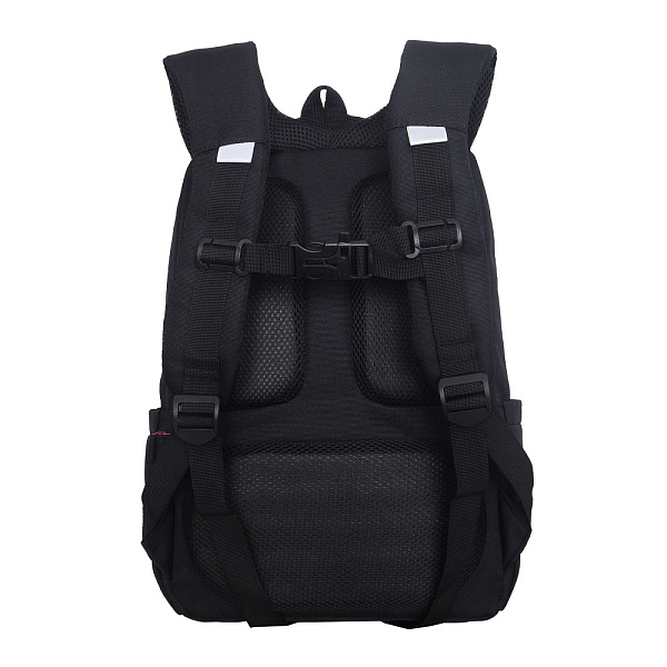 Рюкзак школьный с обесом (/1 черный - розовый)