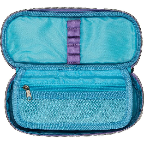 Пенал "deVENTE. Fashion Bear" 21x8x5 см, овальный для 50 пр. с внутренним органайзером-створкой, текстильный, на молнии