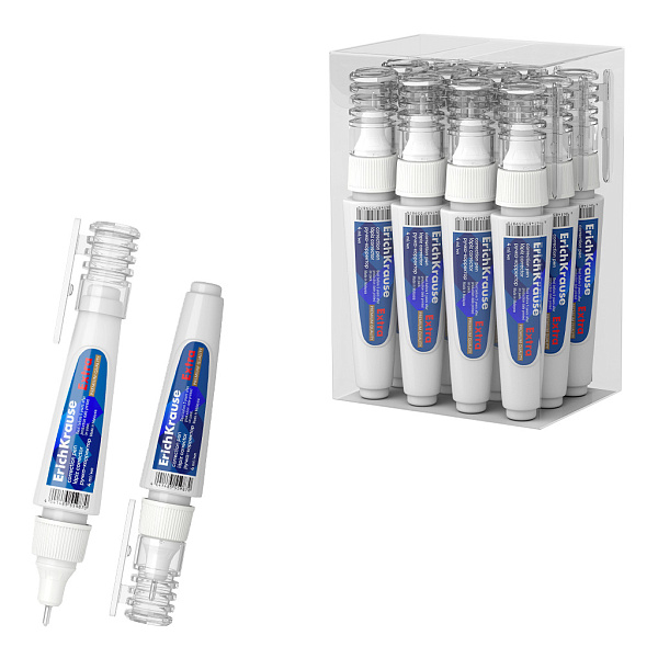 Корректирующая ручка 4 мл ErichKrause Extra, (в пластиковой коробке 