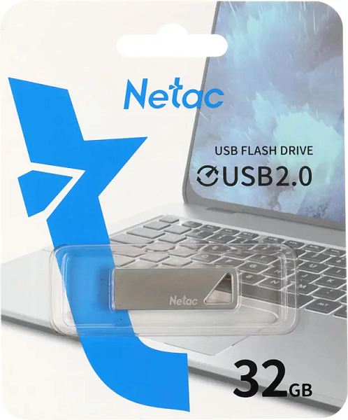 Флеш Диск Netac 32GB U326 NT03U326N-032G-20PN USB2.0 серебристый