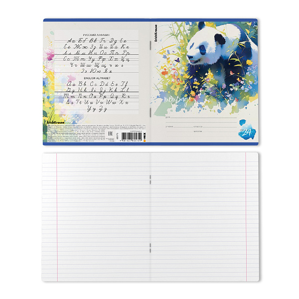 Тетрадь 24 л. лин. "Flower Panda" ErichKrause  (в плёнке по 10 шт.)_MIX-PACK