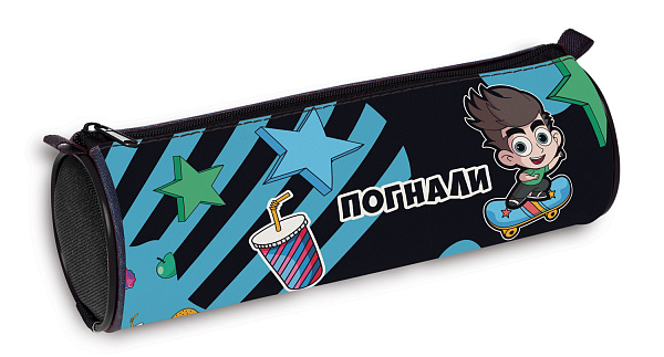 Пенал-тубус на молнии 210 x 70 мм, Hatber "Влад А4", в индивидуальной упаковке