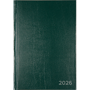 Ежедневник датированный 2026 "Attomex" A5 (140x210 мм) 336 стр, офсет 60 г/м², твердая обложка из бумвинила, тиснение фольгой, темно-зеленый