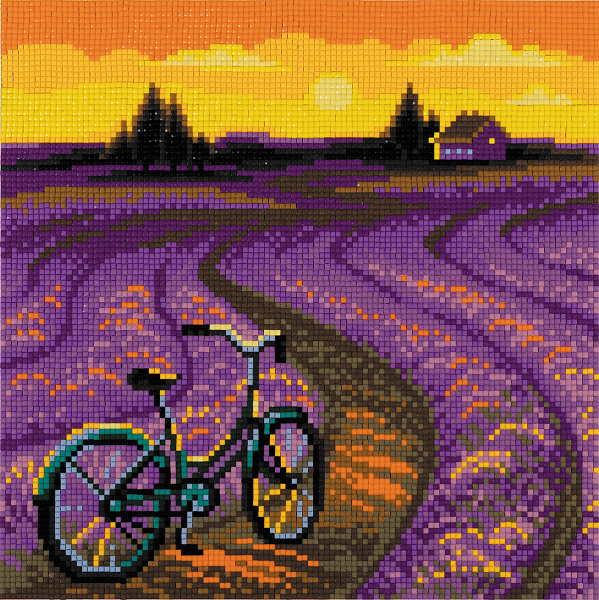 Алмазная мозаика 25*25 "ФРЕЯ" "Лавандовое настроение"