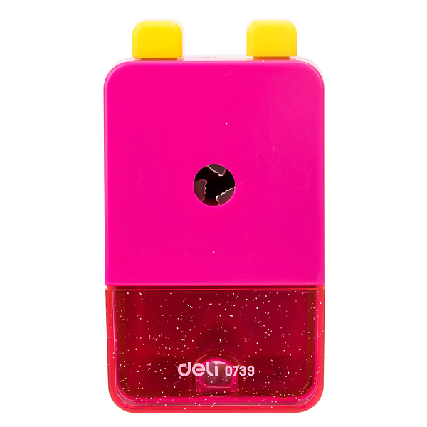 Точилка д/каранд. механическая Deli  1 отв. 8мм пластик ассорти