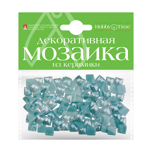 Мозаика декоративная из керамики 8х8 мм,100 шт., МОРСКАЯ ВОЛНА