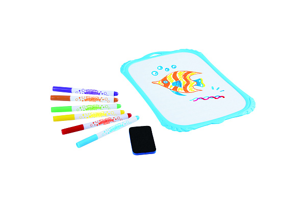 Набор KEYROAD: белая маркерная доска, маркеры 6 цв, губка