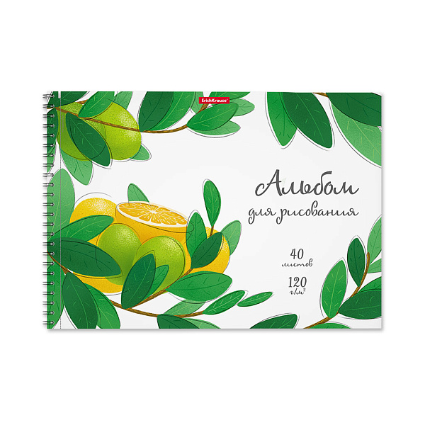 Альбом д/рис. 40 л. на спирали ErichKrause Juicy Fruits, А4, микроперфорация