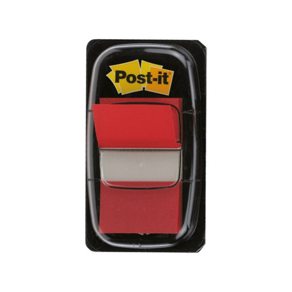Закладки Post it (индекс) красная, 50 шт. шир.2,5см