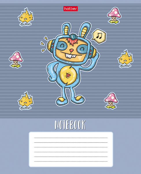 Тетрадь 24 листа в линию "Freaky friends" 5 диз.в блоке скругленные углы