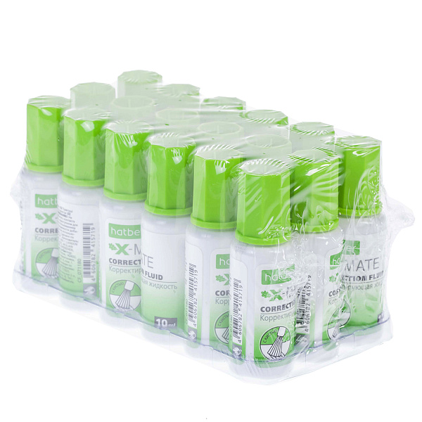 Корректир. жидкость 10 мл Hatber X-Mate на хим. основе с кисточкой