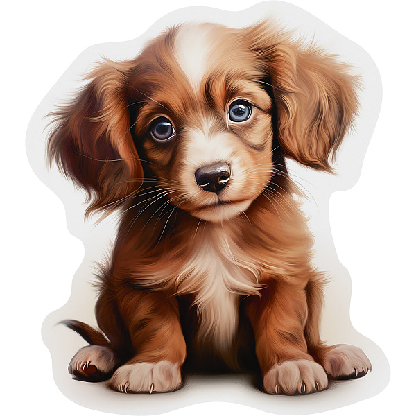 Пазл фигурный деревянный "Щенячья нежность" 154 элемент. "ФРЕЯ"