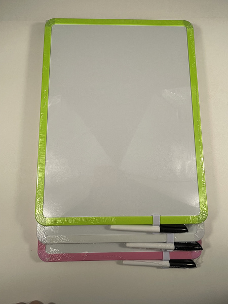 Доска магнитно-маркерная 30*40см, с маркером, МИКС 