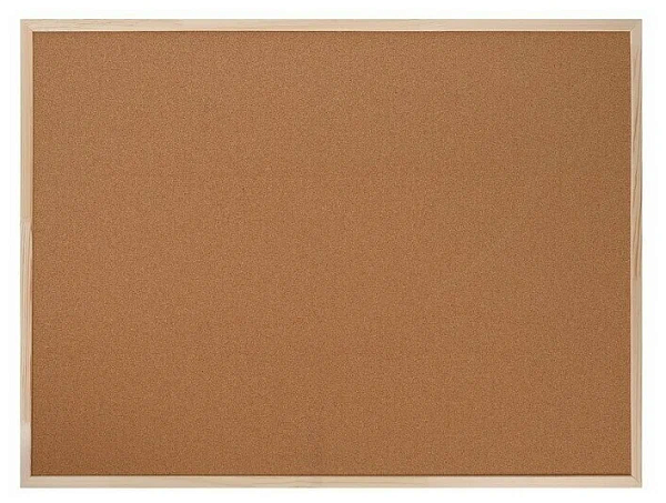 Пробковая доска 100x150 см, в деревянной раме