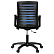 Кресло оператора Helmi HL-M16 "Webstar", спинка ткань-сетка синяя/сиденье ткань черная
