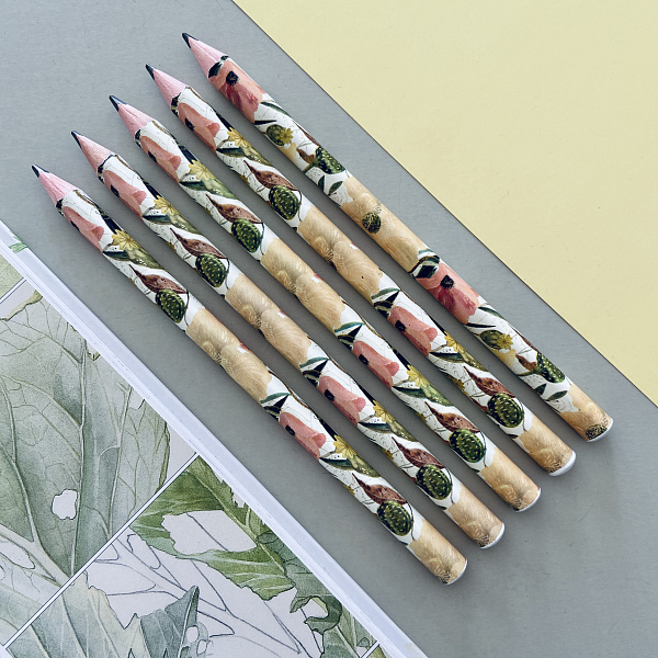 Карандаш ч/г "HappyGraphix Jumbo. Цветочная романтика" 4В, 3.5 MM