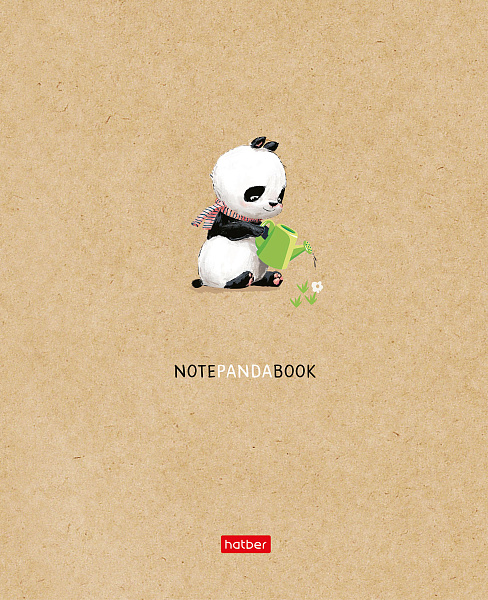 Тетрадь 48 л. кл. "Panda_Book" тониров.блок Кремовый 5 диз.в блоке скругл.углы 