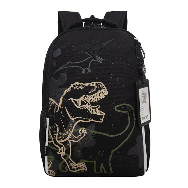 Рюкзак школьный с картхолдером на держателе (/1 черный)