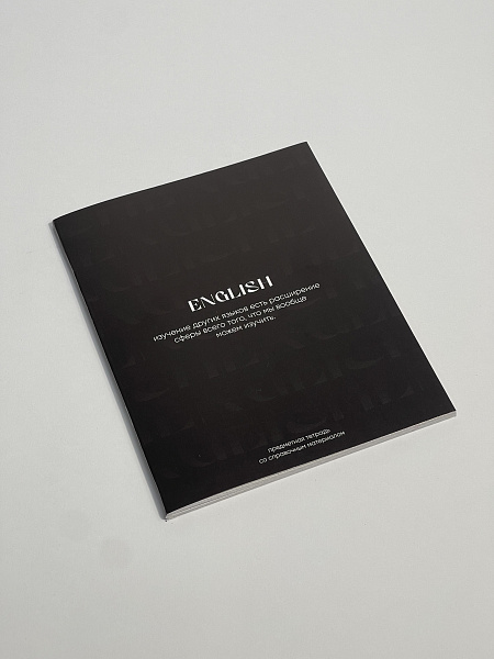 Тетрадь предметная 48 листов "Color Black" Английский язык, со справочным материалом, обложка мелованный картон, блок офсет