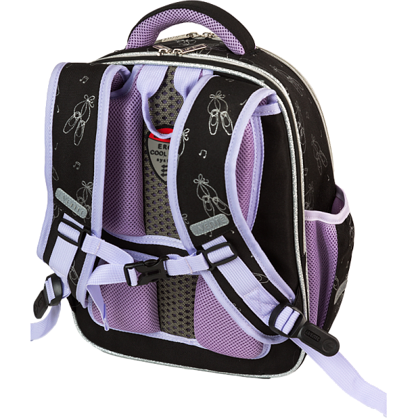 Рюкзак школьный "deVENTE. Junior. Ballet Academy" жесткий 35x27x13 см (14 л) вес 800 г, 1 отд. на молнии с разделителями для учебников, с органайзером, 1 отделение для формата A4, 2 боковых кармана сеточкой на резинке, эргономичная формоустойчивая сп