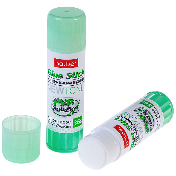 Клей-карандаш  36 г Hatber -NEWtone- в картонной Дисплей-витрине