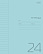 Тетрадь 24 листа в линию, пластиковая обложка "Голубая" 65г/кв.м