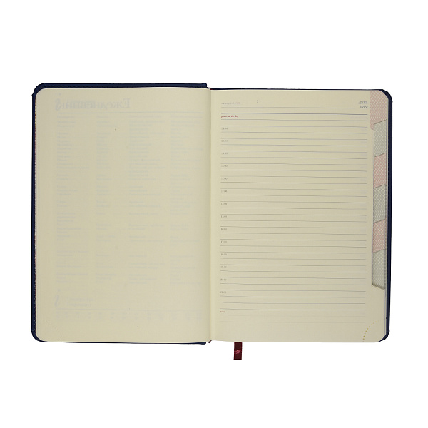 Ежедневник недат А5 с индексами "VELVET INDEX" (ТЕМНО-СИНИЙ)