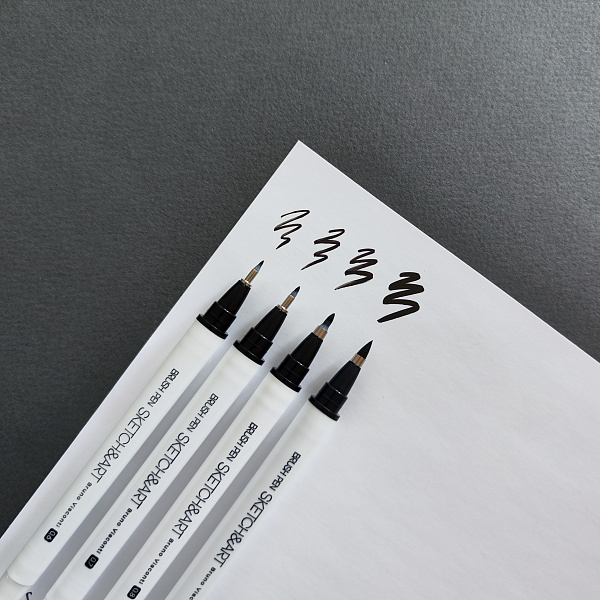 Набор ручек "SKETCH&ART" 4 штуки браш (кисти)