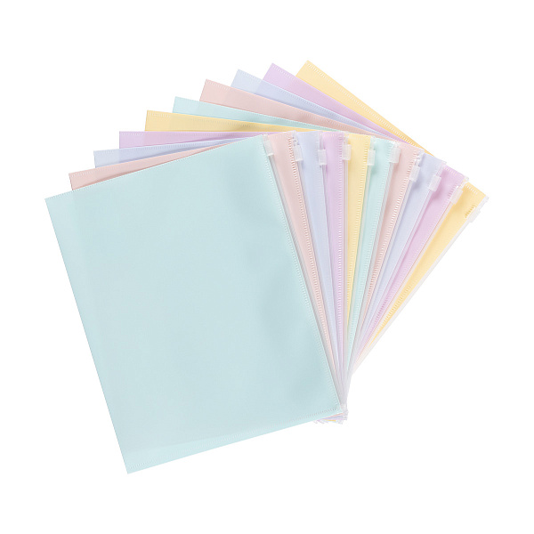 Папка-конверт на ZIP-молнии A5+ "Expert Complete" Trend Pastel 180 мкм диагональ ассорти