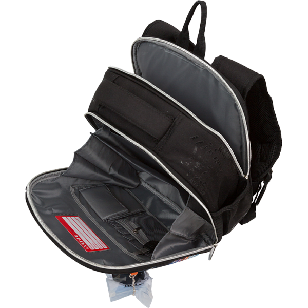 Рюкзак школьный "deVENTE. Junior. Fast Or Last" жесткий 35x27x13 см (14 л) вес 800 г, 1 отд. на молнии с разделителями для учебников, с органайзером, 1 отделение для формата A4, 2 боковых кармана сеточкой на резинке, эргономичная формоустойчивая спин