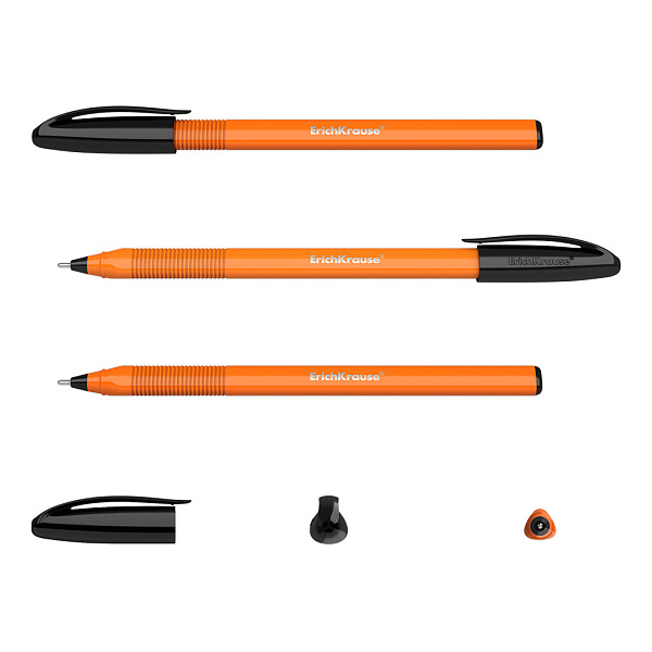 Ручка шариковая ErichKrause® U-108 Orange Stick 1.0, Ultra Glide Technology, цвет чернил черный (в коробке по 50 шт.)