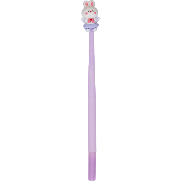 Ручка шариковая 0,7 мм deVENTE. Sweet Rabbit СИНЯЯ силиконовая с декор. элем.гибк.корп.маслянная