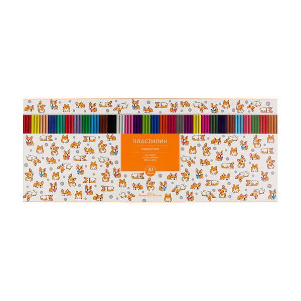 ПЛАСТИЛИН ВОСКОВОЙ "Happycolor", 30 ЦВ., 620 Г. В КОРОБКЕ-ПЕНАЛЕ С РАЗДЕЛИТЕЛЕМ (10013160/090419/0097358,ТАИЛАНД)