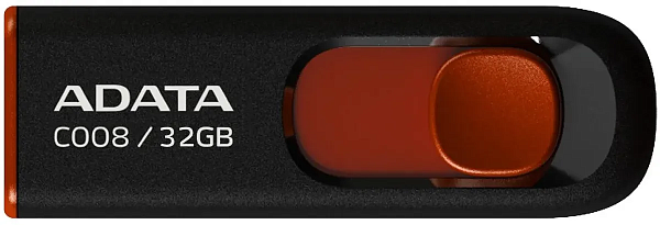 Флеш Диск A-Data 32GB Classic C008 AC008-32G-RKD USB2.0 красный/черный