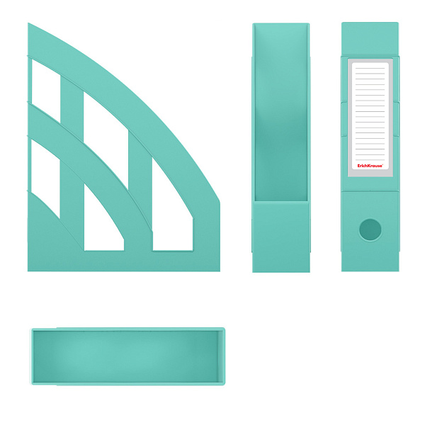 Лоток вертикальный ErichKrause® Office, Pastel Mint, 75мм, мятный