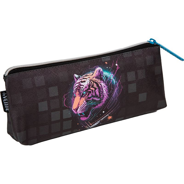 Пенал "deVENTE. Tiger" 21x8x3,5 см, треугольный для 45 пр. на молнии, искусственная кожа до -40C с антивандальной фактурой, с подкладом