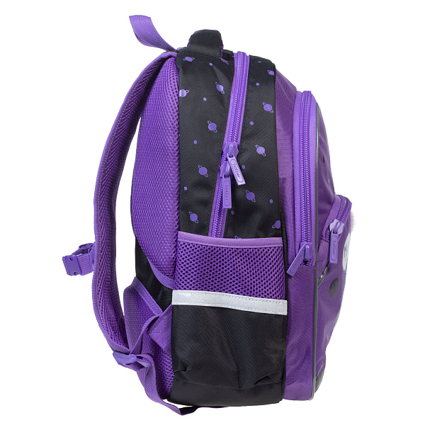 Рюкзак Hatber EASY-Вселенная в пушистых лапках- 41Х29Х16 СМ полиэстер нагрудная стяжка светоотраж. 2 отделения 3 кармана