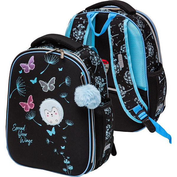 Рюкзак школьный "deVENTE. Choice Lite. Spread Your Wings" жесткий 38x29x17 см (17 л) вес 880 г, 1 отд.на молнии эргон.вентилируемая спинка